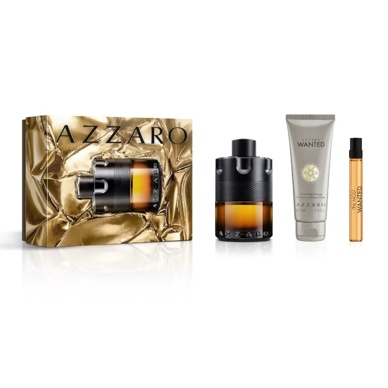 Azzaro The Most Wanted Parfum 100ml Spray 3 Pcs Gift Set