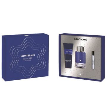 Montblanc Explorer Ultra Blue Eau de Parfum 100ml Spray 3 Pcs Set