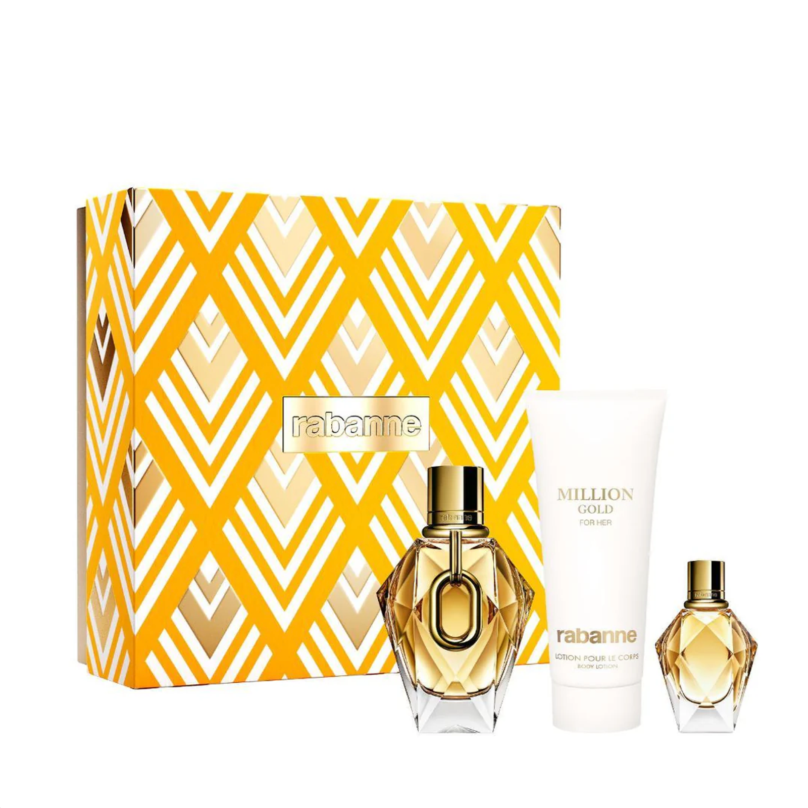Paco Rabanne Gold Million For Her Eau De Parfum 90Ml Spray Gift Set